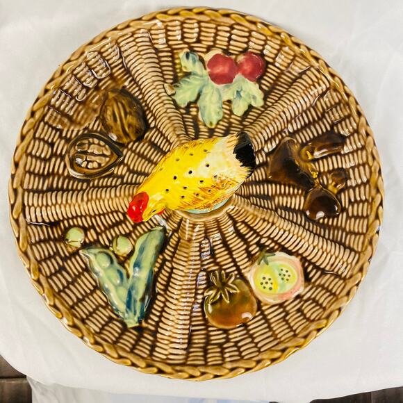 Vintage Rossini Japan MCM Ceramic Veggie Snack Tray Chicken Toothpick Holder - Picture 3 of 4